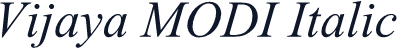 Vijaya MODI Italic