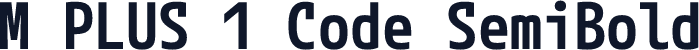 M PLUS 1 Code SemiBold
