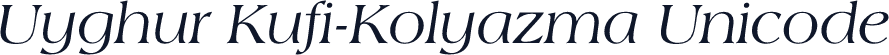 Uyghur Kufi-Kolyazma Unicode