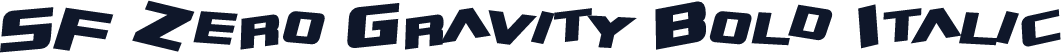 SF Zero Gravity Bold Italic