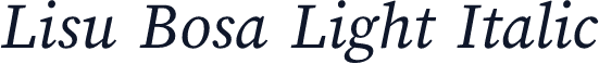 Lisu Bosa Light Italic