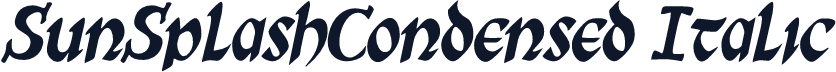 SunSplashCondensed Italic