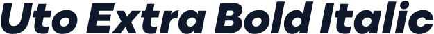 Uto Extra Bold Italic