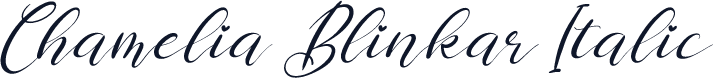 Chamelia Blinkar Italic