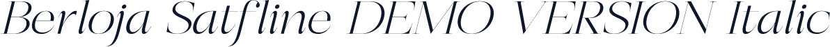 Berloja Satfline DEMO VERSION Italic