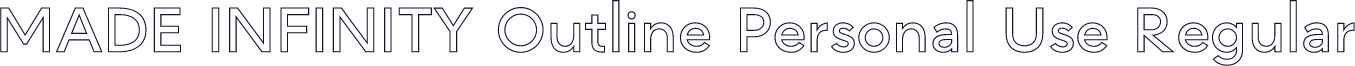 MADE INFINITY Outline Personal Use Regular