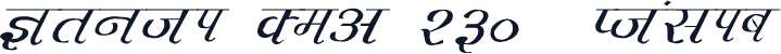 Kruti Dev 230  Italic