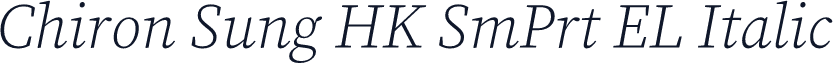 Chiron Sung HK SmPrt EL Italic