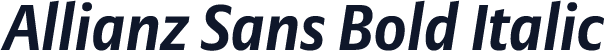 Allianz Sans Bold Italic