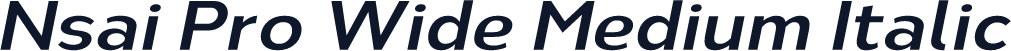 Nsai Pro Wide Medium Italic