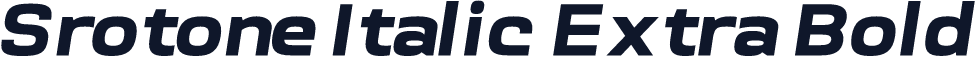 Srotone Italic Extra Bold