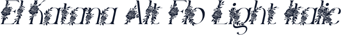 El Katana Alt Flo Light Italic