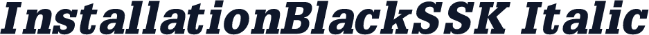 InstallationBlackSSK Italic
