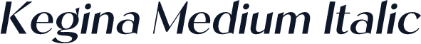 Kegina Medium Italic
