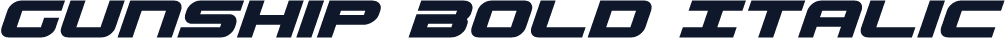 Gunship Bold Italic