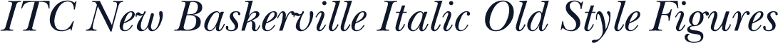 ITC New Baskerville Italic Old Style Figures