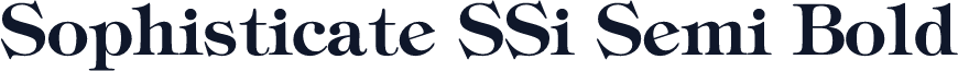 Sophisticate SSi Semi Bold