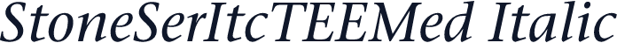 StoneSerItcTEEMed Italic