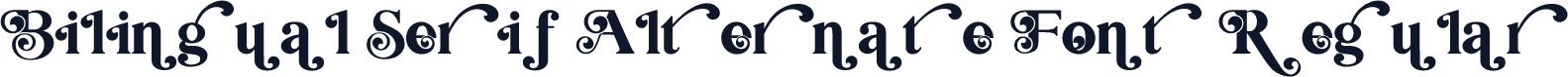 Bilingual Serif Alternate Font Regular