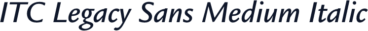 ITC Legacy Sans Medium Italic