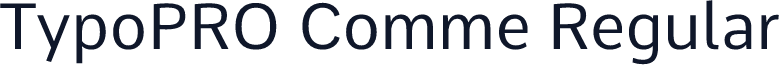 TypoPRO Comme Regular