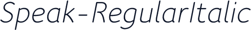 Speak-RegularItalic