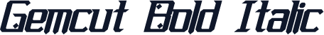 Gemcut Bold Italic