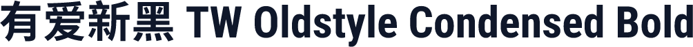 有爱新黑 TW Oldstyle Condensed Bold