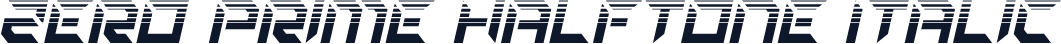 Zero Prime Halftone Italic