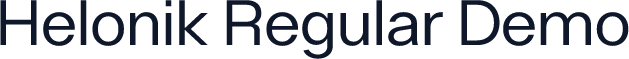 Helonik Regular Demo