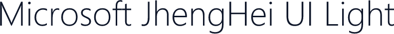 Microsoft JhengHei UI Light
