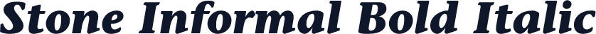 Stone Informal Bold Italic