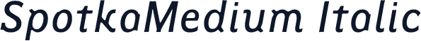 SpotkaMedium Italic