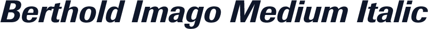 Berthold Imago Medium Italic