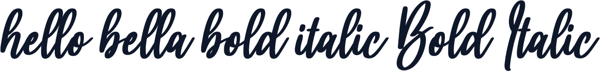 hello bella bold italic Bold Italic