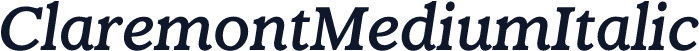 ClaremontMediumItalic
