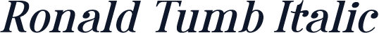 Ronald Tumb Italic