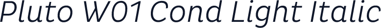 Pluto W01 Cond Light Italic