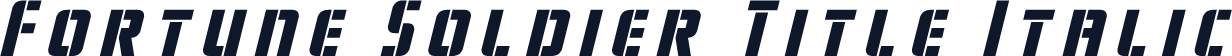 Fortune Soldier Title Italic