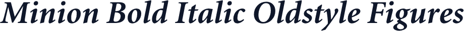 Minion Bold Italic Oldstyle Figures