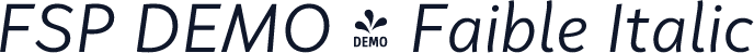 FSP DEMO - Faible Italic
