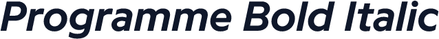 Programme Bold Italic