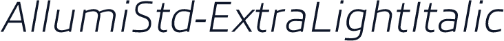 AllumiStd-ExtraLightItalic