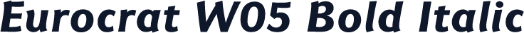 Eurocrat W05 Bold Italic