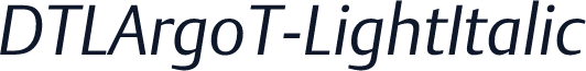 DTLArgoT-LightItalic