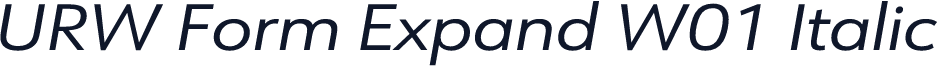 URW Form Expand W01 Italic