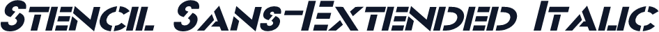 Stencil Sans-Extended Italic