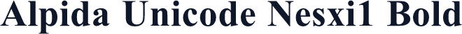 Alpida Unicode Nesxi1 Bold