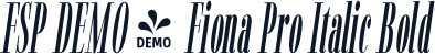 FSP DEMO - Fiona Pro Italic Bold