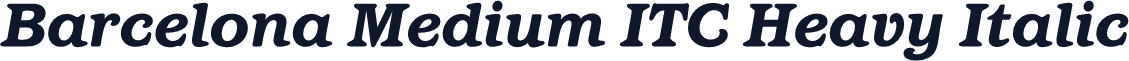 Barcelona Medium ITC Heavy Italic